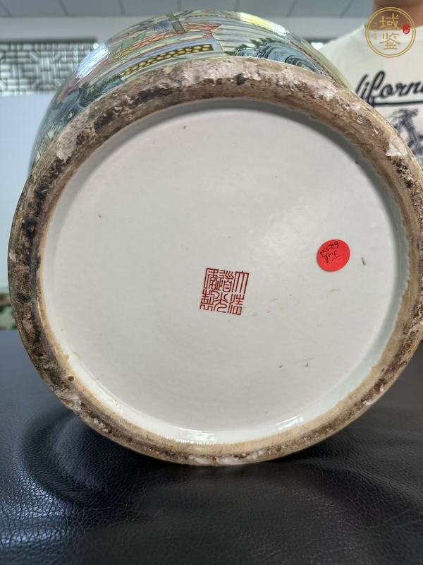 古玩陶瓷粉彩人物故事輔首尊真品鑒賞圖