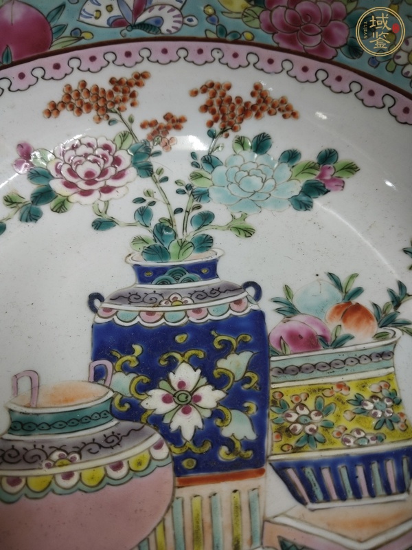 古玩陶瓷博古圖粉彩碗真品鑒賞圖