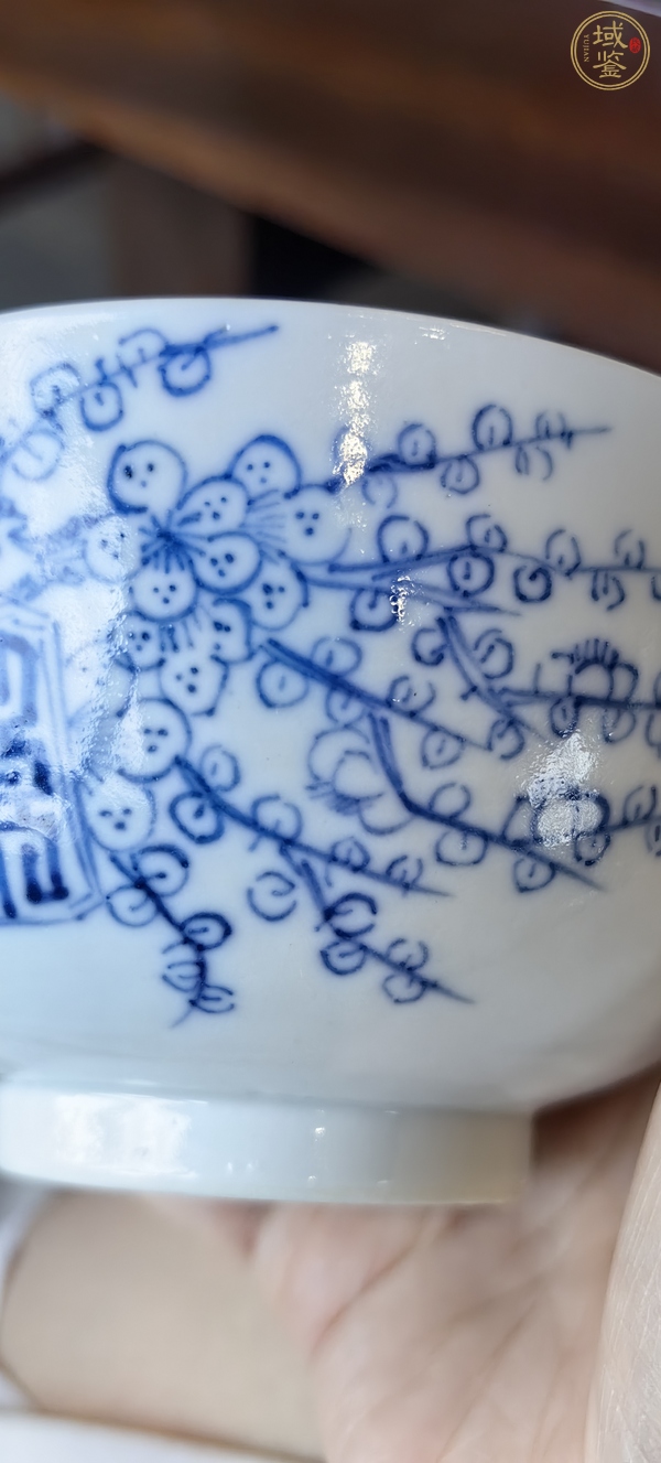 古玩光緒 青花壽字梅花紋碗真品鑒賞圖