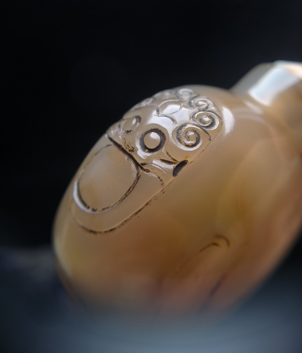 古玩雜項清代瑪瑙鼻煙壺拍賣,當前價格5500元
