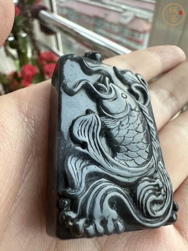 古玩玉器和田玉雕“魚紋牌”真品鑒賞圖