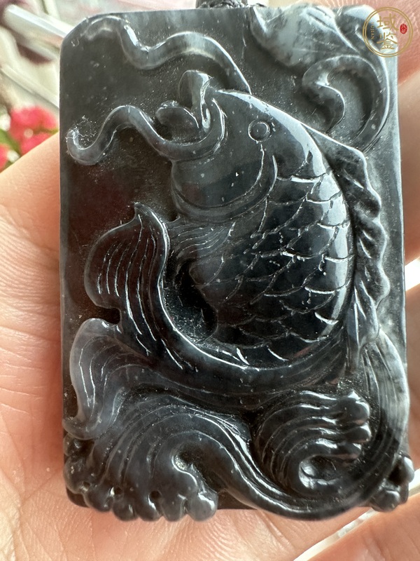 古玩玉器和田玉雕“魚紋牌”真品鑒賞圖