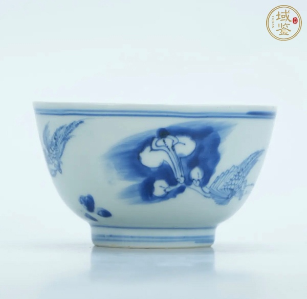 古玩陶瓷青花花鳥紋茶碗真品鑒賞圖