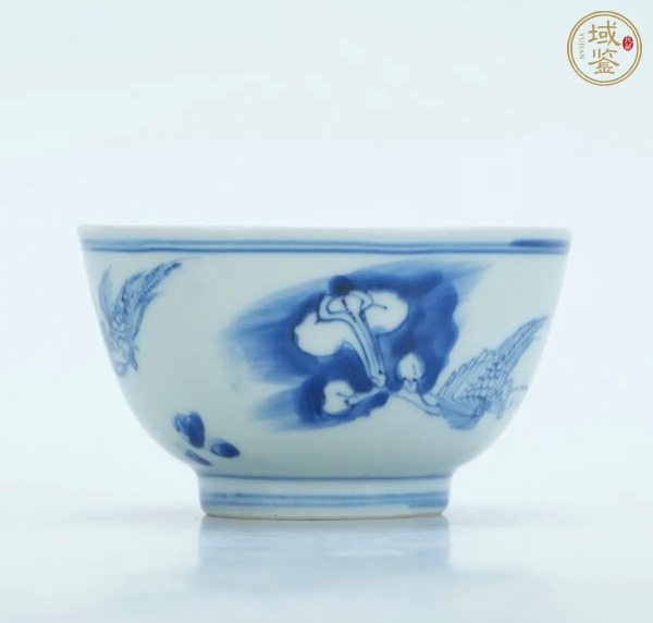 古玩陶瓷青花花鳥紋茶碗真品鑒賞圖