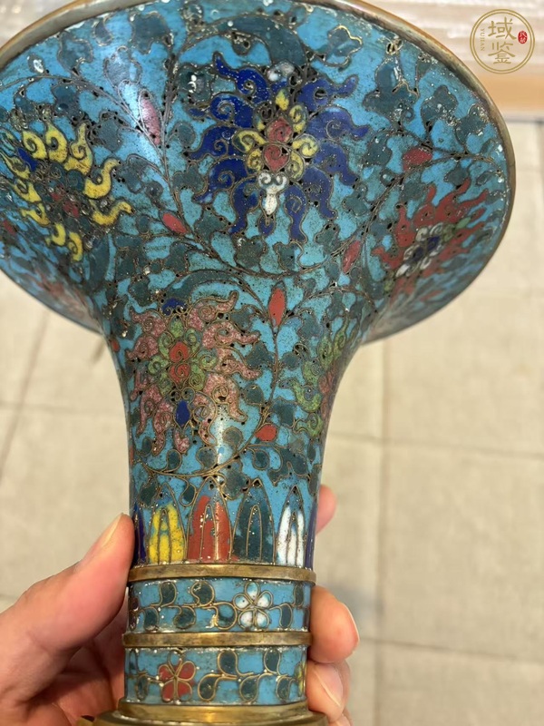 古玩銅器花觚真品鑒賞圖