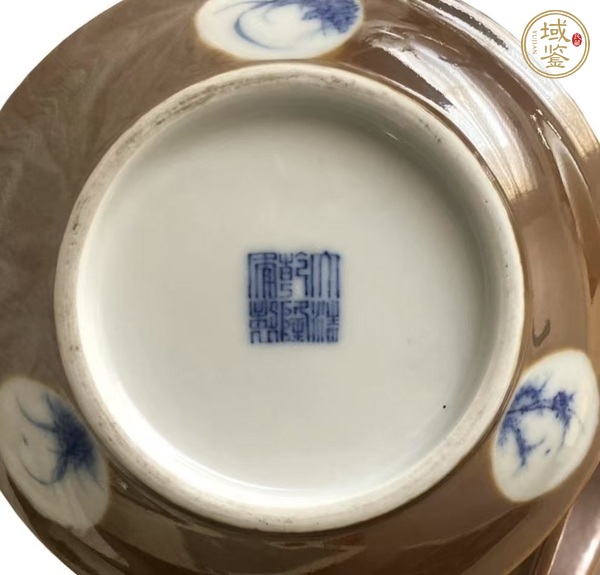 古玩陶瓷民國 王步風(fēng)格青花花鳥紋花盆真品鑒賞圖