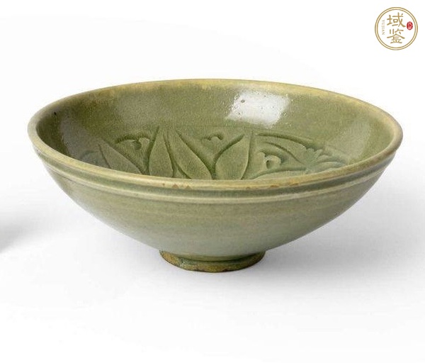 古玩陶瓷金代耀州窯刻花紋大碗真品鑒賞圖