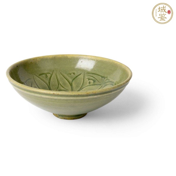 古玩陶瓷金代耀州窯刻花紋大碗真品鑒賞圖