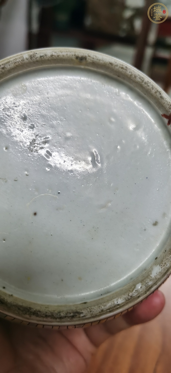 古玩陶瓷花卉紋五彩罐真品鑒賞圖