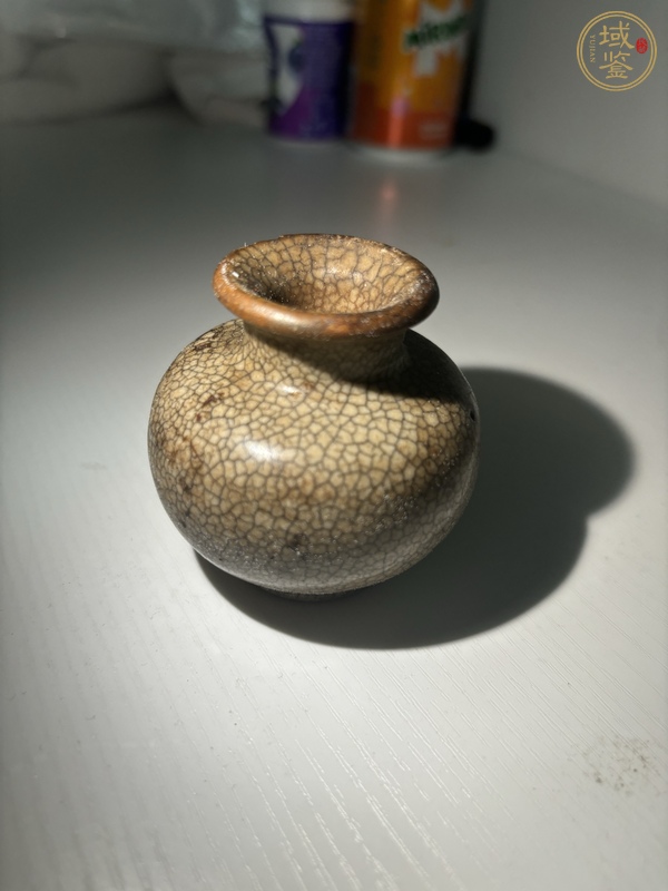 古玩陶瓷哥釉小罐真品鑒賞圖