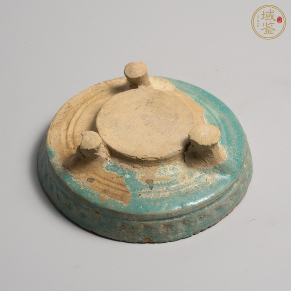 古玩陶瓷綠釉三足洗真品鑒賞圖