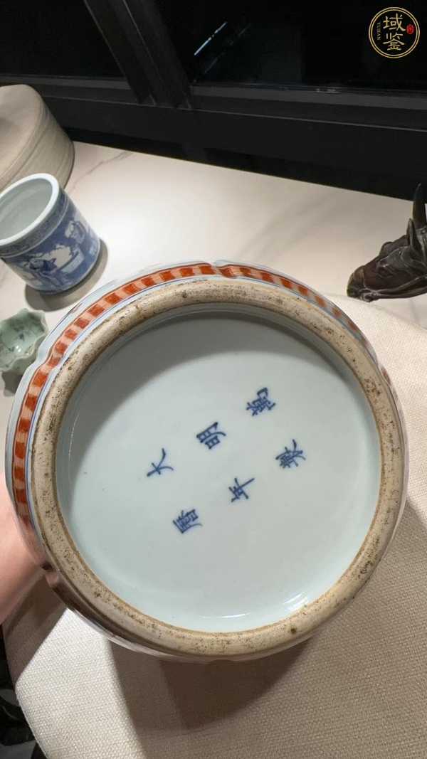 古玩陶瓷青花五彩龍紋罐真品鑒賞圖