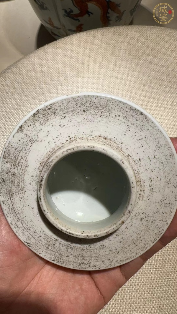 古玩陶瓷青花五彩龍紋罐真品鑒賞圖