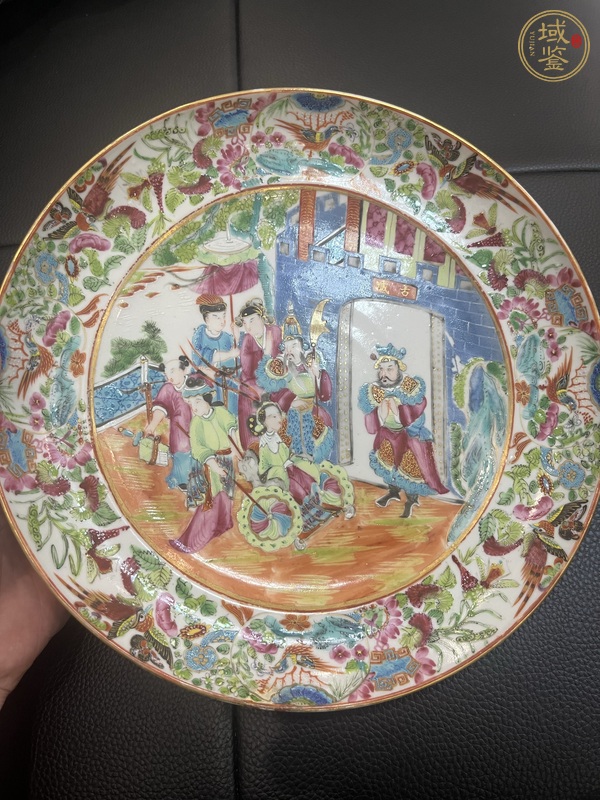 古玩廣彩盤真品鑒賞圖