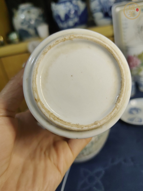 古玩陶瓷程煥文風(fēng)格 淺絳彩山水紋溫酒蓋罐真品鑒賞圖