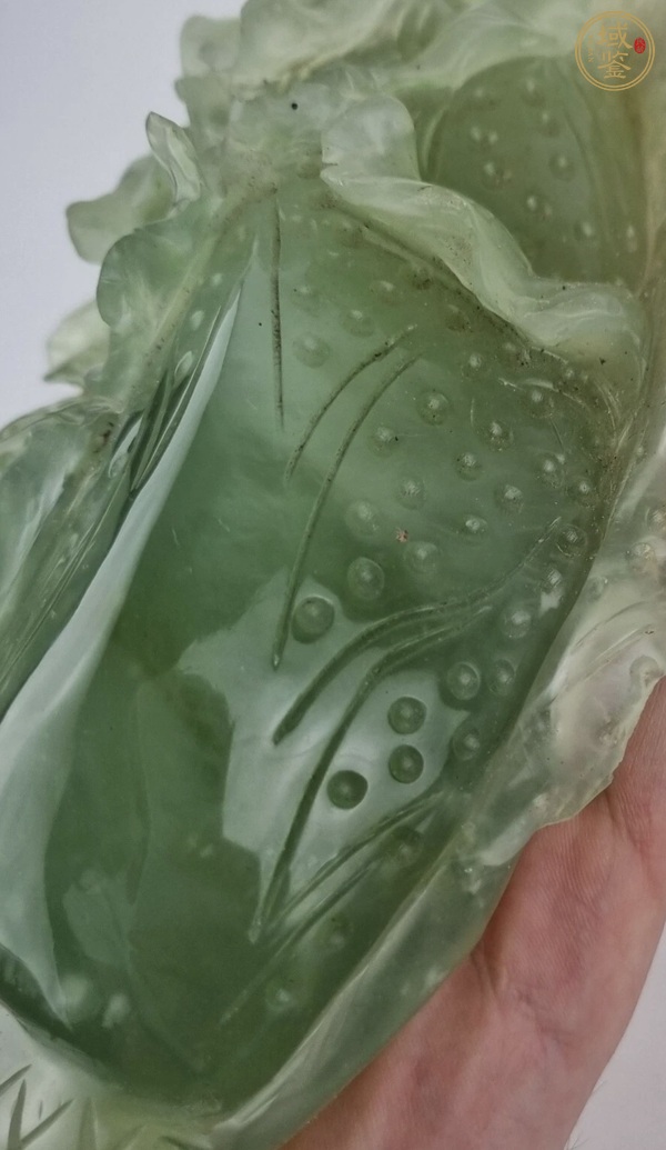 古玩玉器玉白菜真品鑒賞圖