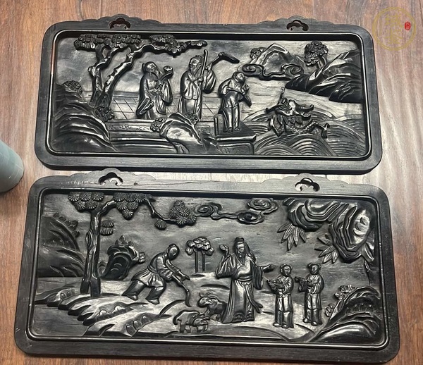 古玩雜項(xiàng)木雕花板真品鑒賞圖