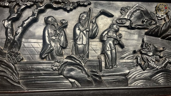 古玩雜項(xiàng)木雕花板真品鑒賞圖