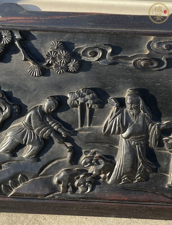 古玩雜項(xiàng)木雕花板真品鑒賞圖
