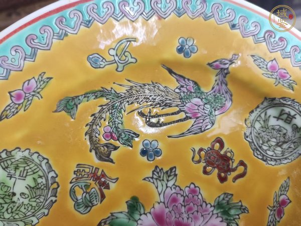 古玩陶瓷龍鳳紋盤(pán)真品鑒賞圖