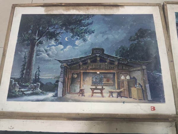 古玩字畫文革沙家浜風景繪畫拍賣,當前價格488元