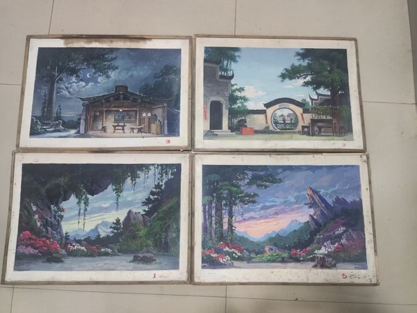 古玩轉賣文革沙家浜風景繪畫拍賣,當前價格298元