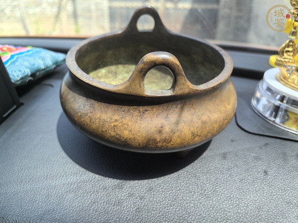 古玩銅器銅沖天耳爐真品鑒賞圖