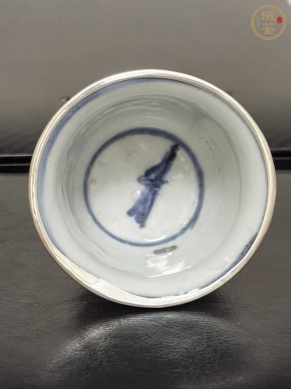 古玩陶瓷青花蘭草紋杯真品鑒賞圖