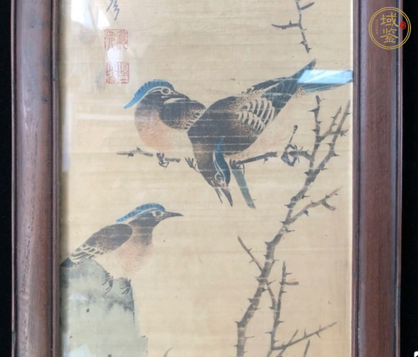 古玩字畫項文彥款花鳥真品鑒賞圖
