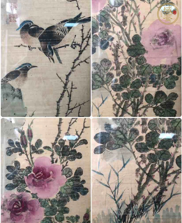 古玩字畫項文彥款花鳥真品鑒賞圖