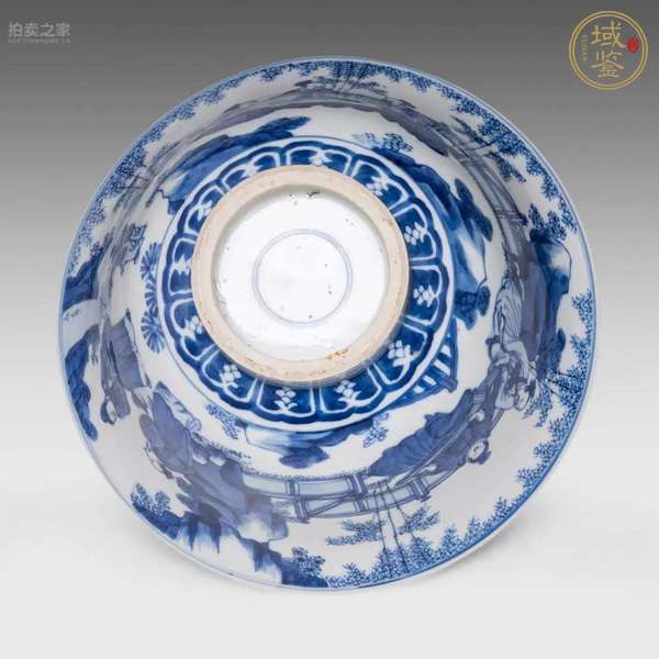 古玩陶瓷清康熙青花人物碗真品鑒賞圖