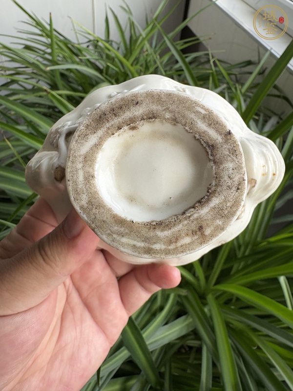 古玩陶瓷鶴鹿同春杯真品鑒賞圖