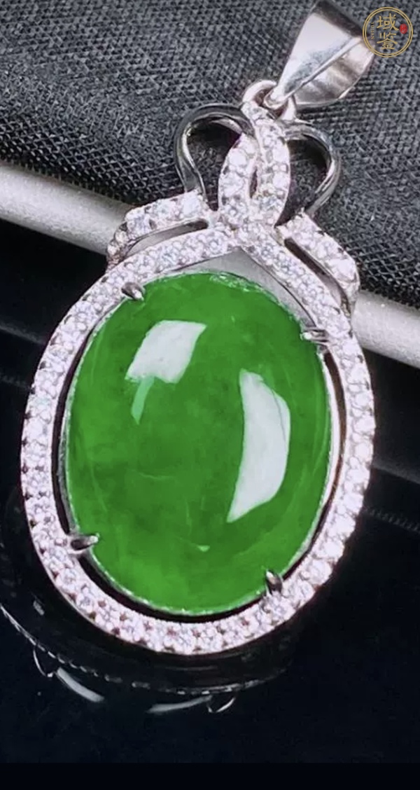古玩玉器天然翡翠吊墜真品鑒賞圖