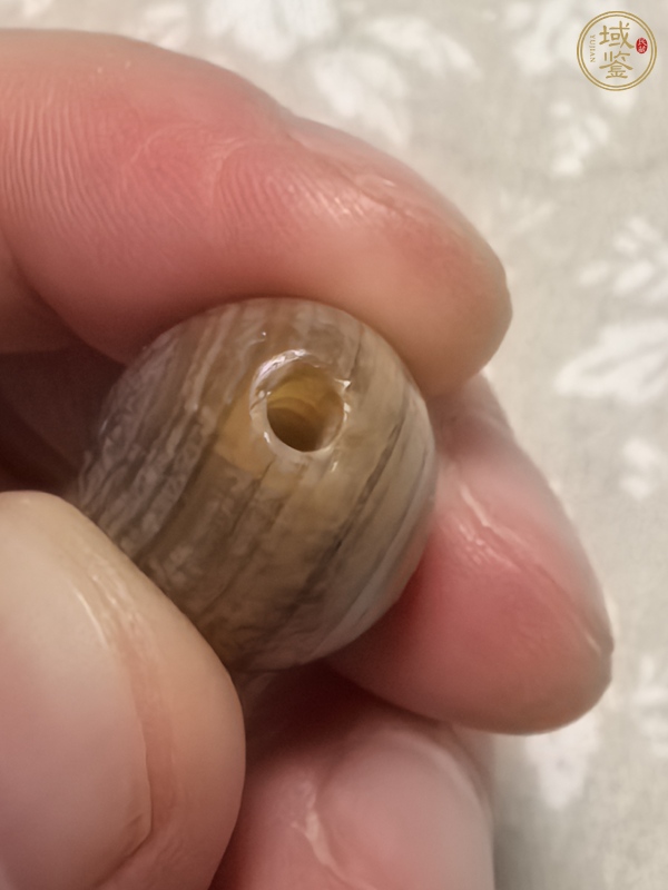 古玩玉器纏絲瑪瑙珠真品鑒賞圖