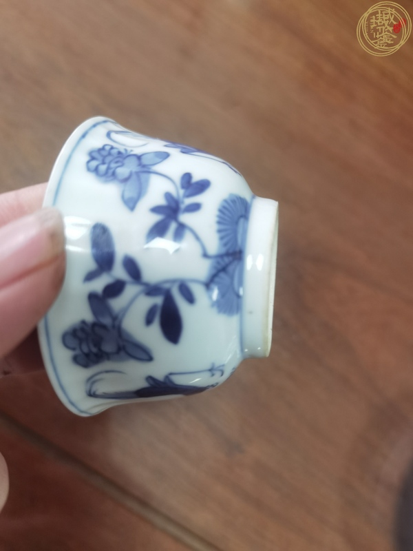 古玩陶瓷青花杯碟，模糊，偏老真品鑒賞圖