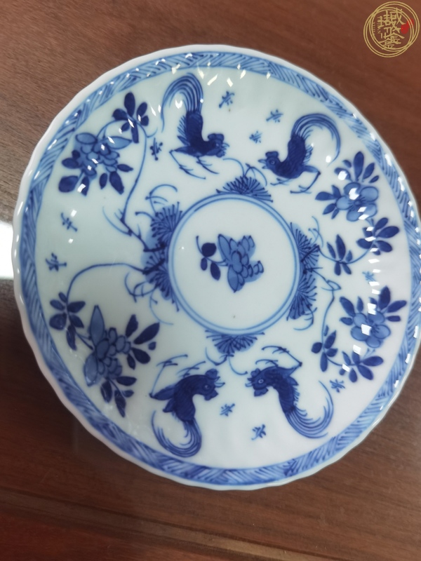 古玩陶瓷青花杯碟，模糊，偏老真品鑒賞圖