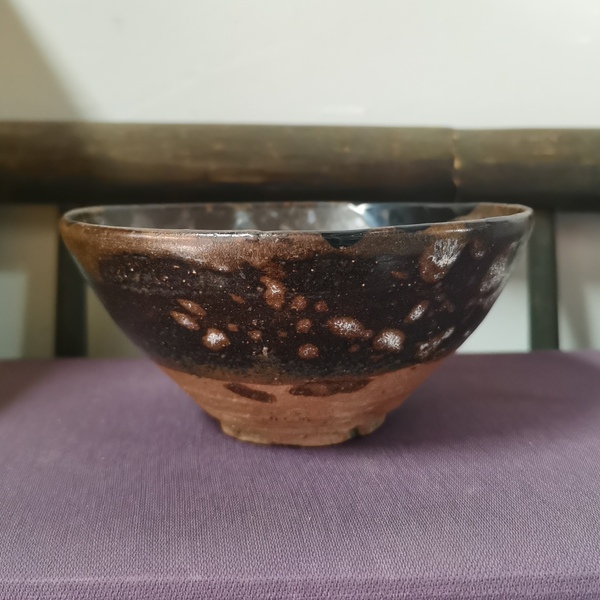 古玩陶瓷宋代吉州窯**釉盞拍賣，當(dāng)前價格300元