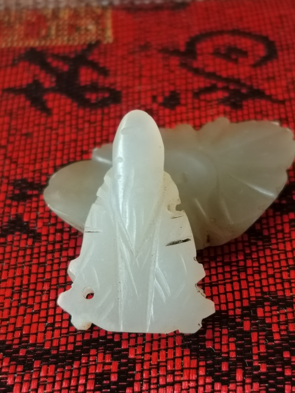 古玩玉器和田玉“壽星帽花”+蝴蝶帽花片拍賣，當(dāng)前價格399元