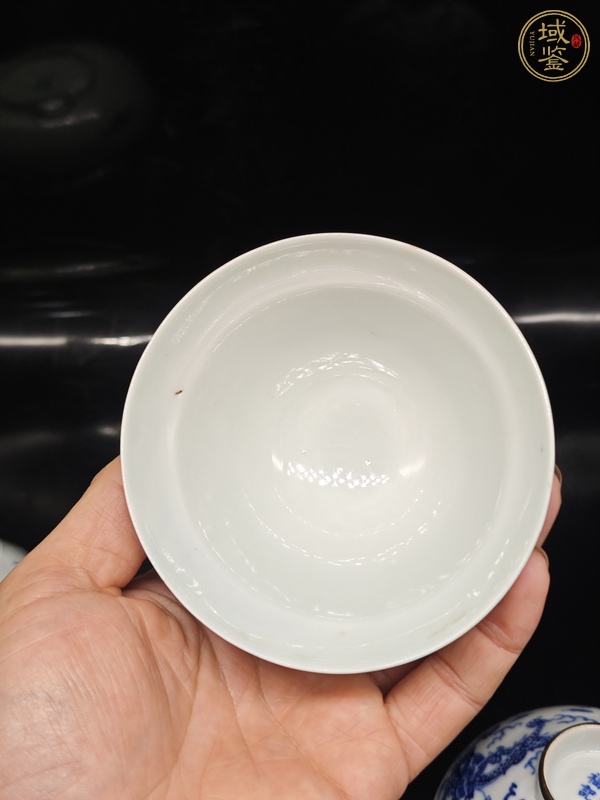 古玩陶瓷龍紋青花三才蓋杯真品鑒賞圖
