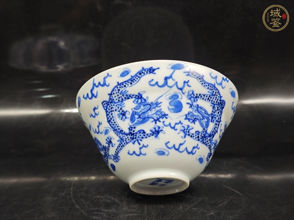 古玩陶瓷龍紋青花三才蓋杯真品鑒賞圖