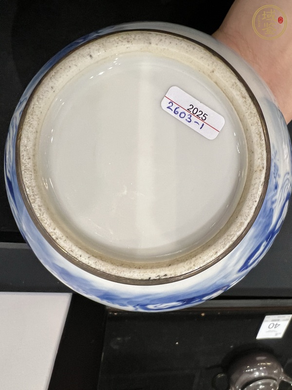 古玩陶瓷青花花鳥天球瓶真品鑒賞圖