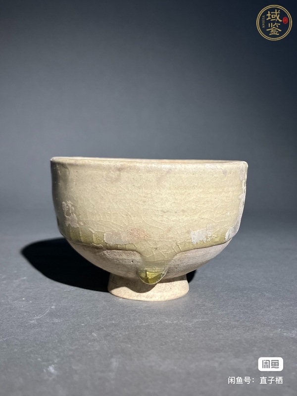 古玩唐代青釉餅足杯真品鑒賞圖