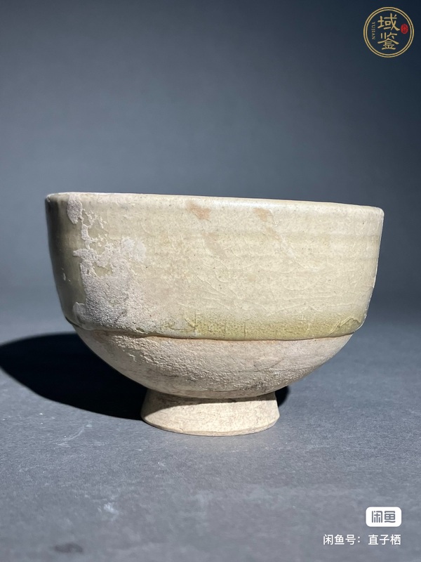 古玩陶瓷唐代青釉餅足杯真品鑒賞圖