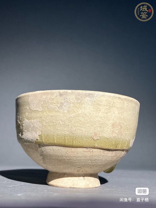 古玩陶瓷唐代青釉餅足杯真品鑒賞圖