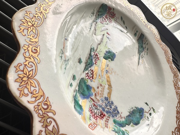 古玩粉彩描金盤真品鑒賞圖