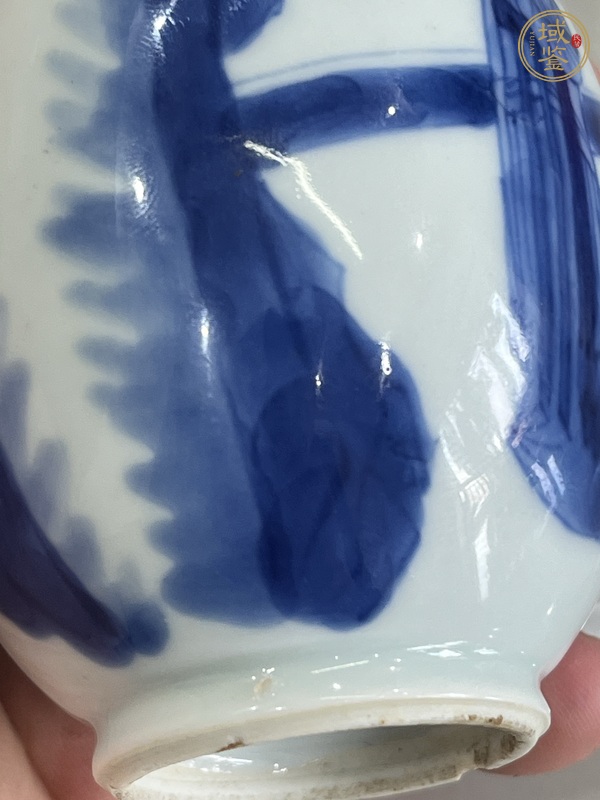 古玩陶瓷青花人物故事小罐真品鑒賞圖
