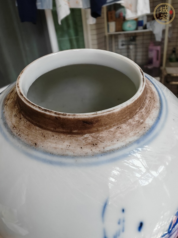 古玩青花山水人物紋罐真品鑒賞圖