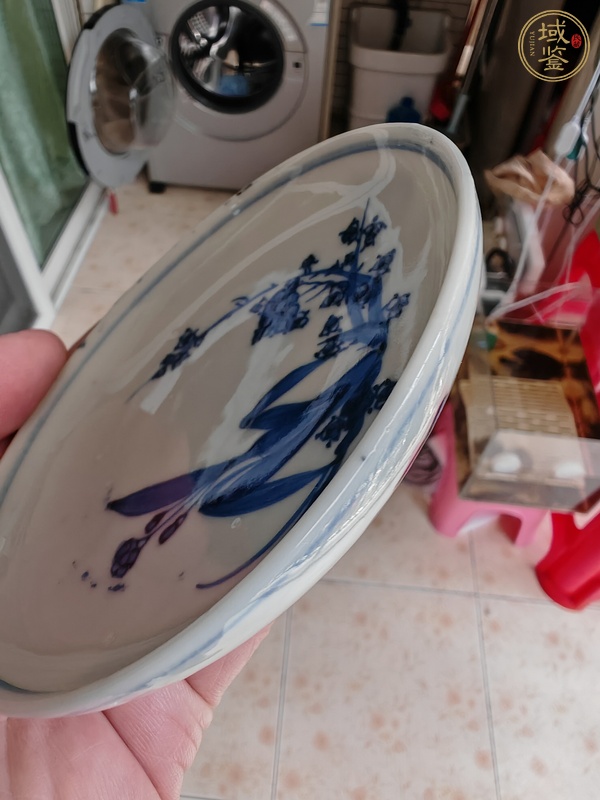 古玩陶瓷民國青花盤真品鑒賞圖