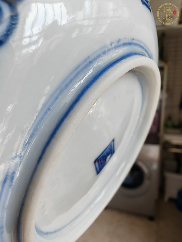 古玩陶瓷民國青花盤真品鑒賞圖