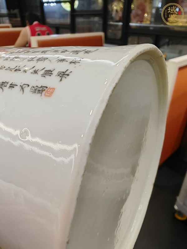 古玩同治細路粉彩無雙譜蓋罐真品鑒賞圖